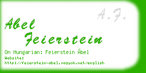 abel feierstein business card